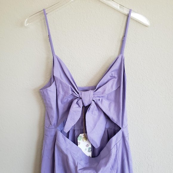 SMYM Moby Tie Maxi Midi Dress Lilac XL - Picture 2 of 9